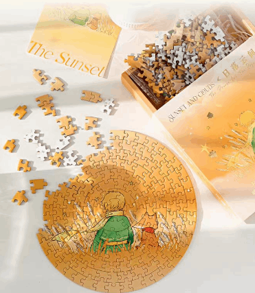 176 sztuk okrągłych puzzli papierowych